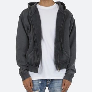 MNML Zip Up Hoodie- Vintage Black